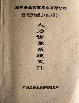 深圳市嘉豪何室實(shí)業(yè)有限公司管理升級(jí)總結(jié)報(bào)告